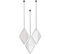 Jeu de 3 miroirs suspendus métal noir Dima - Umbra - Noir - Verre Noir