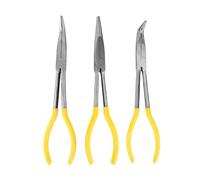 Jeu de 3 pinces en acier au carbone de 28 cm (11 po) - Pointes à 45°/90°/droite for la bijouterie