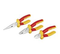 Jeu de 3 pinces VDE BOSCH Professional - Universelle coupante diagonale bec long - Isolées 1000 V testées 10 000 V