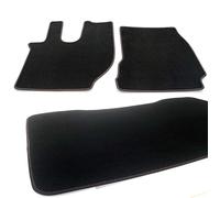 Jeu de 3 tapis de sol, en velours, noirs avec coutures rouges, pour Volvo FH4