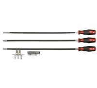 Jeu de 3 tournevis ERGOTORQUE flexibles 500 mm KS TOOLS - 911.1180