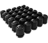 jeu de 30 bouchons de valve de pneu en plastique | Bouchons anti-poussière pour voiture, moto & vélo | Bouchon de valve de voiture pour pneus de voiture [couleur : noir] | Bouchons de valve de vélo | 