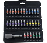 Jeu De 31 Bits Colorés MPlus 25 MM. Avec Porte-Embouts Pour Visseuse FI99563
