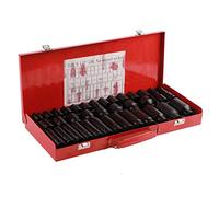 Jeu de 35 douilles à choc 1/2" - Tailles longues : 10-32 mm - Tailles courtes : 8-32 mm - Jeu de douilles à six pans creux pour changement de pneus