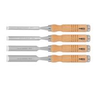 Burins 6, 12, 18, 24 Mm, Jeu De 4. Manche En Bois