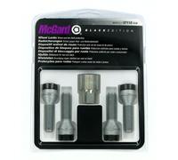 McGard Boulons antivol SUB M12x1.5, Embase conique, Clé 17 mm, Set 4 pièces Noir