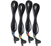 Jeu de 4 câbles Compex 6P SNAP Noir noir G