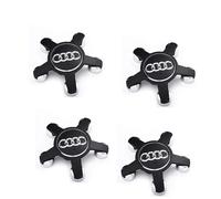 Jeu De 4 Caches-Moyeux 4f0601165 N Roue Emblème, Pour Enjoliveurs De 135 Mm Pour Audi (;Noir);