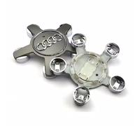 Jeu De 4 Caches-Moyeux 4f0601165 Roue Emblème Pour Enjoliveurs De 135 Mm Pour Audi (Gris)