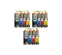 Jeu de 4 cartouches compatibles Go Inks LC3211 - 12 encres (BK, C, M, Y) pour Brother DCP/MFC (non-OEM)