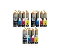 Jeu de 4 cartouches d'encre compatibles Go Inks pour Brother LC123 - DCP/MFC (BK/C/M/Y), 12 encres