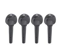 Jeu de 4 chevilles d'accordage pour violon en bois d'ébène, arbres lisses durables pour un réglage précis et l'entretien du violon, accessoires de remplacement (1/8 violin pegs, ebony with fish eyes,