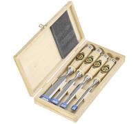 KIRSCHEN Jeu de burins Kirschen, manche en hêtre blanc dans boîte en bois 10 - 16 - 20 - 26 mm Quantité:1