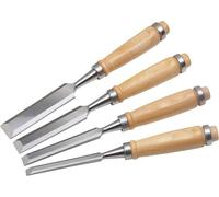 Jeu de 4 Ciseaux de menuisier/manche en Bois/Ciseau à bois