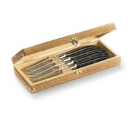 Jeu de 4 couteaux à steak basco dans une boîte en bois de pin noble Gefu