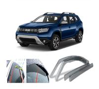 Jeu de 4 déflecteurs de vent conçus pour Dacia ou Renault DUSTER II 2017 2018 2019 2020 2021 2022 Protecteur de pluie pour porte latérale en verre acrylique PMMA