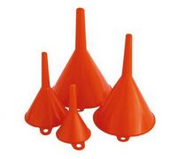 JEU DE 4 ENTONNOIRS POLYETHYLENE ORANGE PRESSOL Ø 50/75/100/120MM