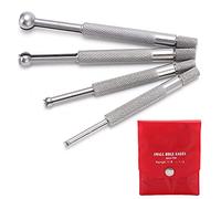 Jeu de 4 jauges télescopiques à alésage sphérique complet - Plage de 3 mm à 13 mm pour la mesure des fentes et des rainures de petits trous - Matériau traité thermiquement -