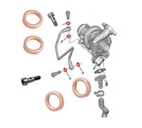 Jeu de 4 Joints et vis banjos TURBO 1.4 1.6 2.0 Hdi TDCi 3M5Q9P431AA 0157.08 0376.56 0376.55