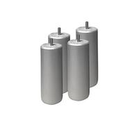 AltoBuy ELEA - Jeu de 4 Pieds 15 cm Gris Argent pour sommier tapissier