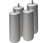 AltoBuy ELEA - Jeu de 4 Pieds 15 cm Gris Argent pour sommier tapissier