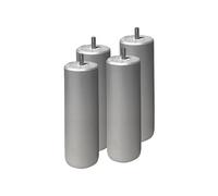 AltoBuy ELEA - Jeu de 4 Pieds 20 cm Gris Argent pour sommier tapissier