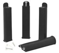 AltoBuy PLAST - Jeu de 4 Pieds 22 cm Noirs pour Cadre à Lattes