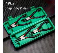 Jeu de 4 pinces à circlips, 7 pouces, robustes, pour l'extraction et la pose de circlips internes/externes, droites et coudées 4PCS