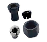 Jeu de 4 pinces de serrage for défonceuse Makita (6,35 mm, 6 mm et 8 mm), compatible avec les modèles RP0900K, RT0701C, M361, 3608B, RT0702C et RT0700CX2. Accessoires for mandrin en acier.