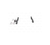 Bosch Plaquettes de frein arrière BP1181 – ECE‑R90, sans cuivre, jeu de 4 avec accessoires
