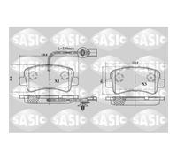 Jeu de 4 plaquettes de frein arrière SASIC 6214021
