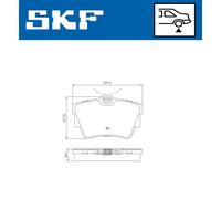 Jeu de 4 plaquettes de frein arrière SKF VKBP 90021