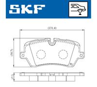 Jeu de 4 plaquettes de frein arrière SKF VKBP 90396