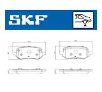 Jeu de 4 plaquettes de frein arrière SKF VKBP 91303