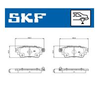 Jeu de 4 plaquettes de frein arrière SKF VKBP 91317