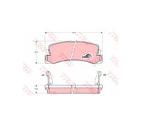 Jeu de plaquettes de frein TRW GDB1168, arrière