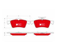 TRW Kit plaquettes de frein à disque GDB1621DTE arrière - Jeu de 4 pour Peugeot Citroën Mazda