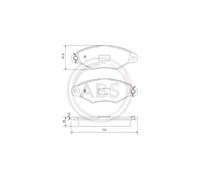 Jeu de 4 plaquettes de frein avant A.B.S. 37040