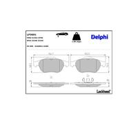 Delphi Jeu de plaquettes de frein LP3691 Avant