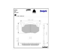 DELPHI - Jeu de 4 plaquettes de frein LP491 - Réf. LP491