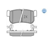 Plaquettes de frein Essieu avant 025 236 7315/W MEYLE pour SSANGYONG KYRON
