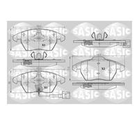 Jeu de 4 plaquettes de frein avant SASIC 6216004