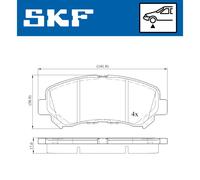 SKF VKBP 80069 Plaquettes de frein