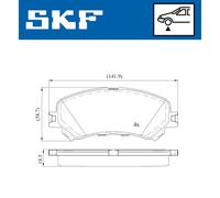 Jeu de 4 plaquettes de frein avant SKF VKBP 80076