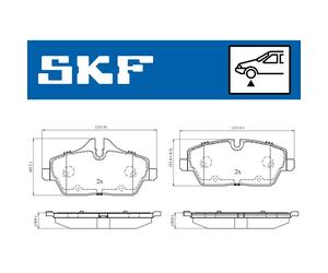 Jeu de 4 plaquettes de frein avant SKF VKBP 80079