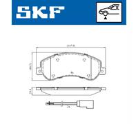 Jeu de 4 plaquettes de frein avant SKF VKBP 80091 E