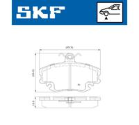 Plaquettes de frein VKBP 80092 E SKF pour RENAULT PEUGEOT DACIA LADA
