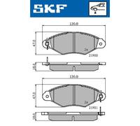 Jeu de 4 plaquettes de frein avant SKF VKBP 80212