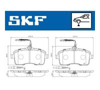 Kit de plaquettes de frein, frein à disque SKF VKBP 80232 E