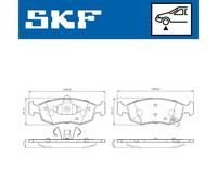 Jeu de 4 plaquettes de frein avant SKF VKBP 80236 A